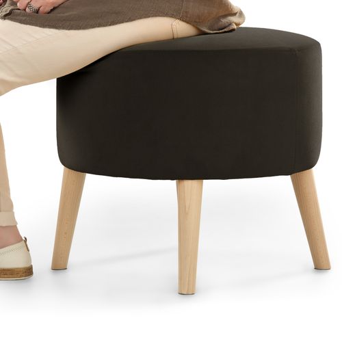 Pufa Tapicerowana, Czekolada, Puf, Pufa okrągła, Podnóżek na Arena.pl