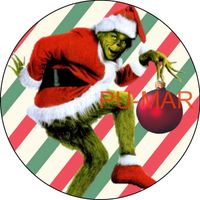 Opłatek na tort GRINCH Świąt Nie Będzie Postać Boże Narodzenie Tekst Gratis