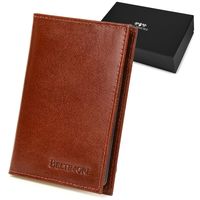 Etui Na Dokumenty Karty Brąz Skórzane Slim Beltimore G95
