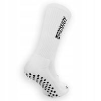 SKARPETY PIŁKARSKIE ANTYPOŚLIZGOWE BIAŁE PROSKARY COMFORT JUNIOR