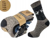 ALPAKA 3X GRUBE CIEPŁE BEZUCISKOWE skarpety 40-43 Wełniane Zimowe Termo