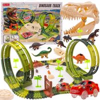Tor wyścigowy samochodowy dla dzieci Duży Dinozaur 116 el Dinozaury Auto