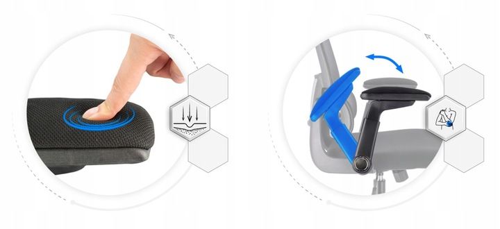 FOTEL biurowy ERGONOMICZNY obrotowy nowoczesny zdjęcie 15