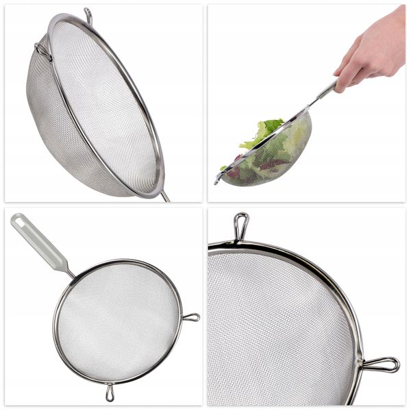 SITKO PRZESIEWACZ MĄKI KUCHENNE NIERDZEWNE 16 cm zdjęcie 4