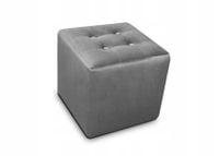 Pufa Pikowana Kostka Tapicerowana salon Siedzisko Guziki