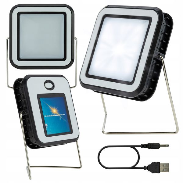 Lampa solarna kempingowa Led + USB VERGIONIC zdjęcie 1
