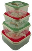 ZESTAW KOMPLET 4 POJEMNIKÓW DO ŻYWNOŚCI KUCHENNYCH