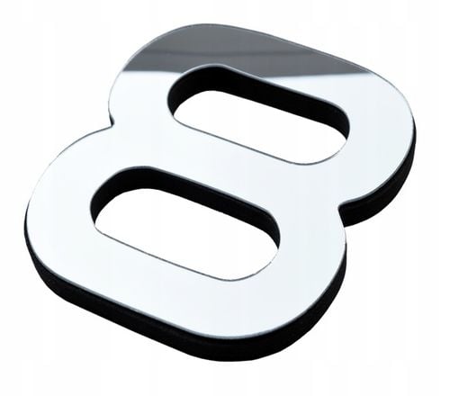 ZEGAR NAKLEJANY DIY 3D DUŻY CICHY POŁYSK EFEKT LUSTRZANY SREBRNY 130 na Arena.pl