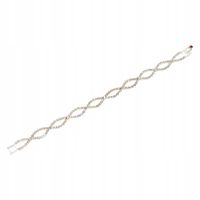 Delikatna bransoletka srebrna łezki ślub cyrkonie