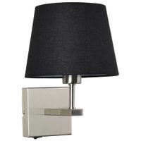 Ścienna LAMPA abażurowa NORTE WL-1122-1-A-SN-RO-BL Italux klasyczna OPRAWA kinkiet do czytania czarna nikiel