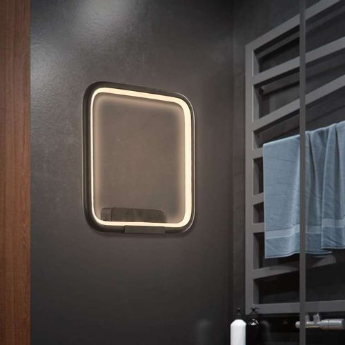 Kinkiet LAMPA ścienna MDECO SLIM/000103/3000/B kwadratowa OPRAWA metalowa LED 20W 3000K ramka czarna na Arena.pl