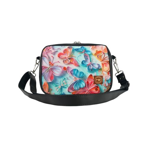 Torebka Motyle Kolorowe - Modna Torebka Prostokątna Kolor ekoskóry - Zielony na Arena.pl