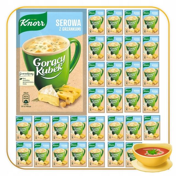 Pakiet 32szt Knorr Gorący Kubek Serowa z grzankami zdjęcie 6