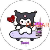 Opłatek na tort KUROMI Postać Bajka Topper Tekst Imię Gratis