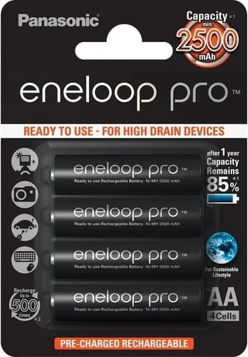 4x PANASONIC ENELOOP PRO 2550 mAh R6 AA JAPAN na Arena.pl