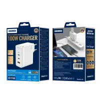 jellico ładowarka sieciowa c118 gan pd 100w 2xusb-c + 1xusb qc3.0
