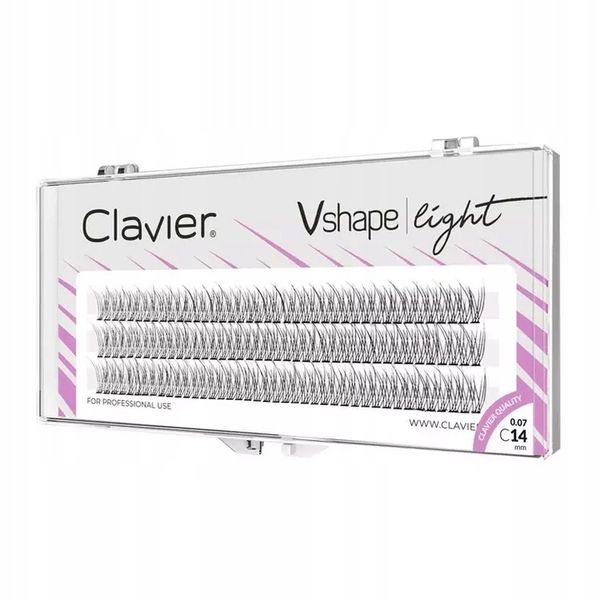 Clavier Kępki Rzęs Vshape Light 14mm zdjęcie 1