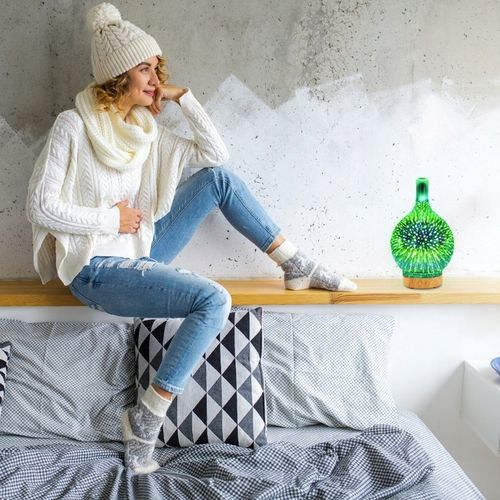 NAWILŻACZ POWIETRZA DYFUZOR ZAPACHOWY AROMATERAPIA JONIZATOR NOCNA na Arena.pl