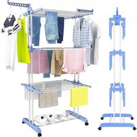 PIONOWA SUSZARKA NA PRANIE BIELIZNĘ DO UBRAŃ SKŁADANA STOJĄCA DUŻA