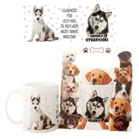 kubek ceramiczny w ozdobnym opakowaniu - husky syberyjski