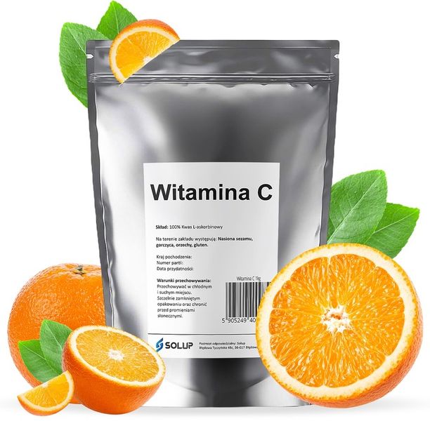 Witamina C 100% Kwas L-askorbinowy proszek 1kg zdjęcie 1