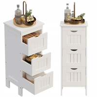 Regał łazienkowy wąska komoda z szufladami biała łazienki na ręczniki loft