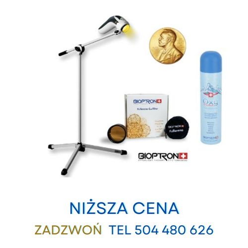 Lampa Bioptron MedAll z filtrem fulerenowym + statyw PAG-960-SET Zepter na Arena.pl