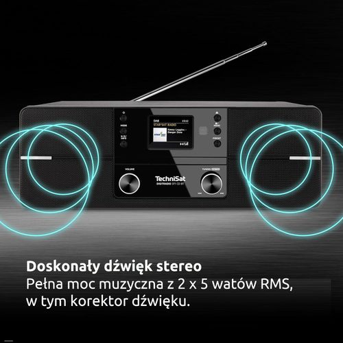 Radio sieciowe DAB+, FM TechniSat DigitRadio 371 CD Bluetooth Czarny Pilot na Arena.pl