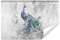 Fototapeta Do Salonu PAW Ptak Abstrakcja Beton Liście Mural 180cm x 120cm