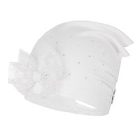 Broel Benita chustka z tiulową kokardą wiskoza biała 40-42