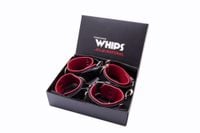 skórzany krzyżak whips collection czerwony