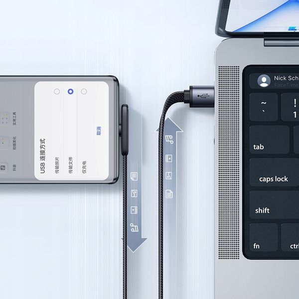 MCDODO KABEL USB-C KĄTOWY SZYBKIE ŁADOWANIE USB TYP C 6A 100W CZARNY 1M zdjęcie 6