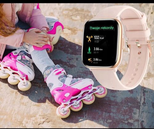 Zegarek SMARTWATCH prezent na Komunię dziewczynka 1.75CALA AMOLED - ROZMOWY na Arena.pl