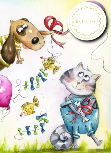 Karnet B6 Z Dowieszką Pies I Kot na Arena.pl