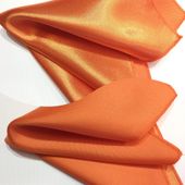 Poszetka satynowa pomarańczowa