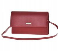 Laura Biaggi - torebka wizytowa kopertowa czerwony mat JP40