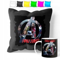 ZESTAW: KUBEK + POSZEWKA - AVENGERS - PREZENT WIELE WZORÓW + IMIĘ