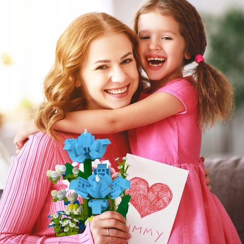 KLOCKI KWIATY KONSTRUKCYJNE ZESTAW NIEBIESKI 543 EL PREZENT WALENTYNKOWY na Arena.pl