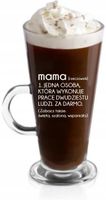 Szklanka kubek latte z grawerem PREZENT dla mamy