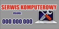BANER REKLAMA projekt 130x80 cm SERWIS KOMPUTEROWY