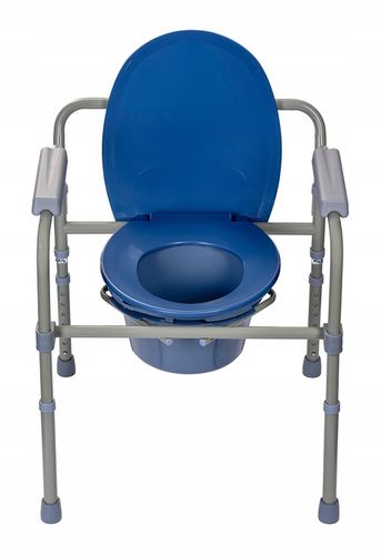 KRZESŁO TOALETOWE TOALETA WC DLA SENIORA SKŁADANE 3w1 PRZENOŚNE MOCNE MED na Arena.pl