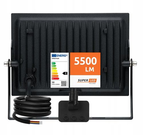 Halogen Naświetlacz Lampa LED 50W 5500 lm IP65 czujnik ruchu BIAŁY na Arena.pl