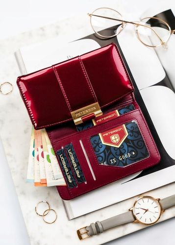 Peterson damski portfel ze skóry ekologicznej w kwiaty pionowy na na Arena.pl