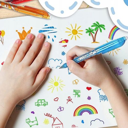 12 ZMAZYWALNE DŁUGOPISY KOLOROWE ZESTAW DO BUDŻETOWANIA PRZYBORÓW SZKOLNYCH na Arena.pl