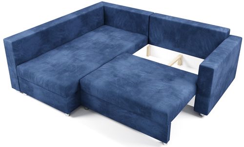 Kanapa Narożnik z Funkcją Spania i Pojemnikiem Mini Prince Szary Lewy na Arena.pl