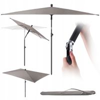 PARASOL OGRODOWY DUŻY 210cm SKŁADANY BALKONOWY ŁAMANY POKROWIEC PROSTOKĄTNY