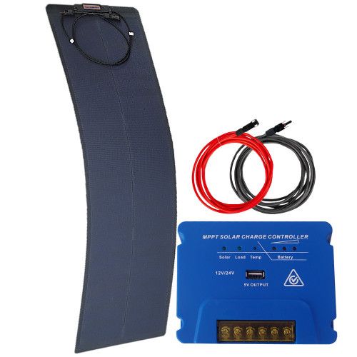 ZESTAW SOLARNY MONO KAMPER 80W + REGULATOR MPPT zdjęcie 1