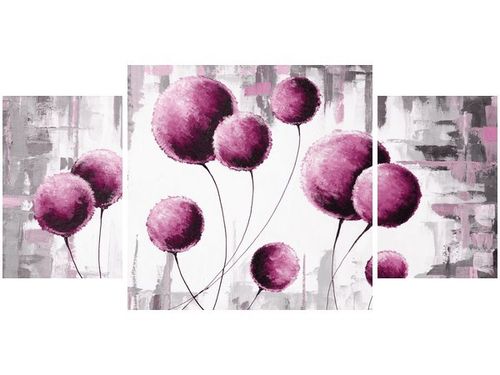 80CM 40CM 3 ELEM. OBRAZ ABSTRAKCYJNE DMUCHAWCE FUKSJI DRUK PŁÓTNO na Arena.pl