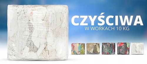 Czyściwo szmatki białe bawełniane 10 kg bawełna na Arena.pl