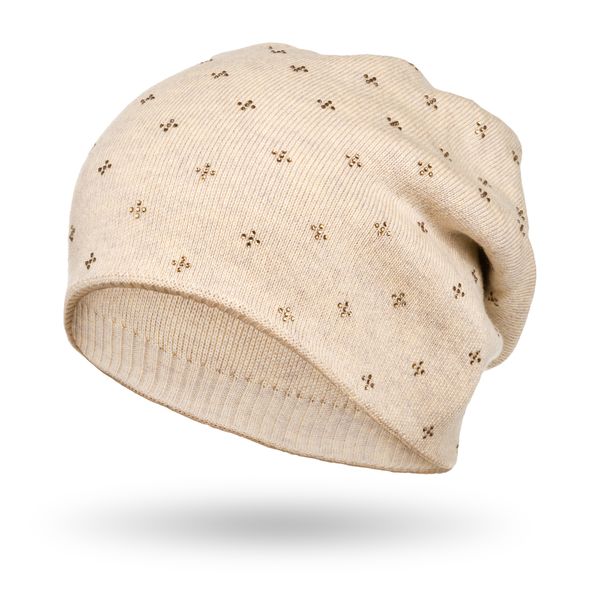 czapka ptn hat-04-7606 beige zdjęcie 3